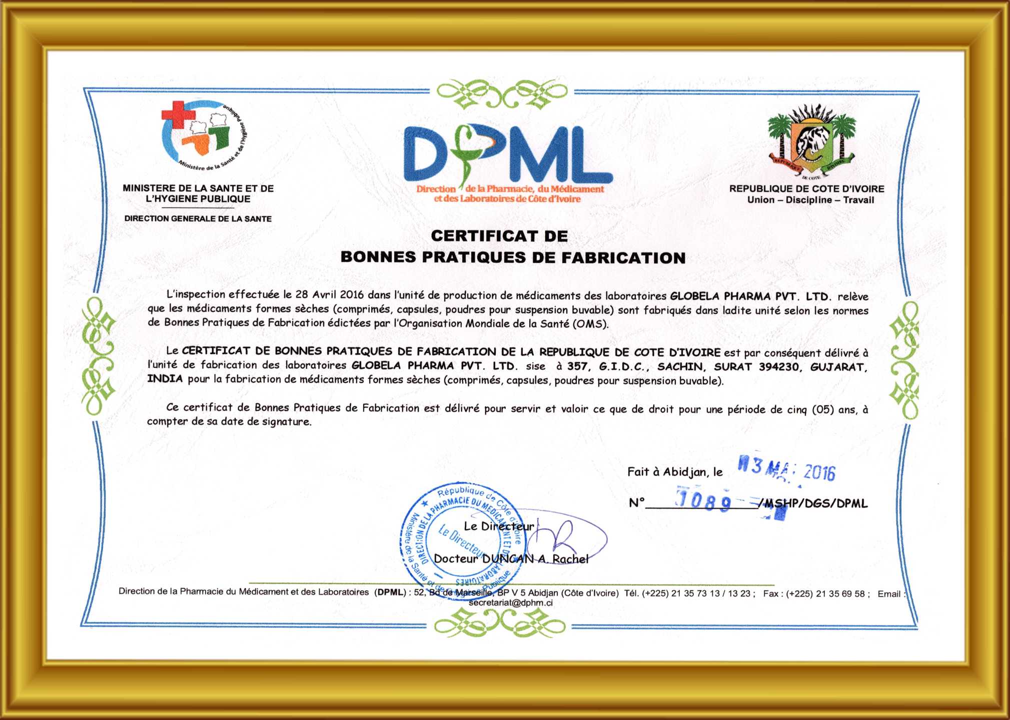 certificate 2018