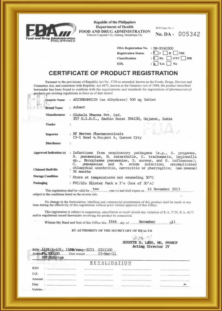 certificate 2018